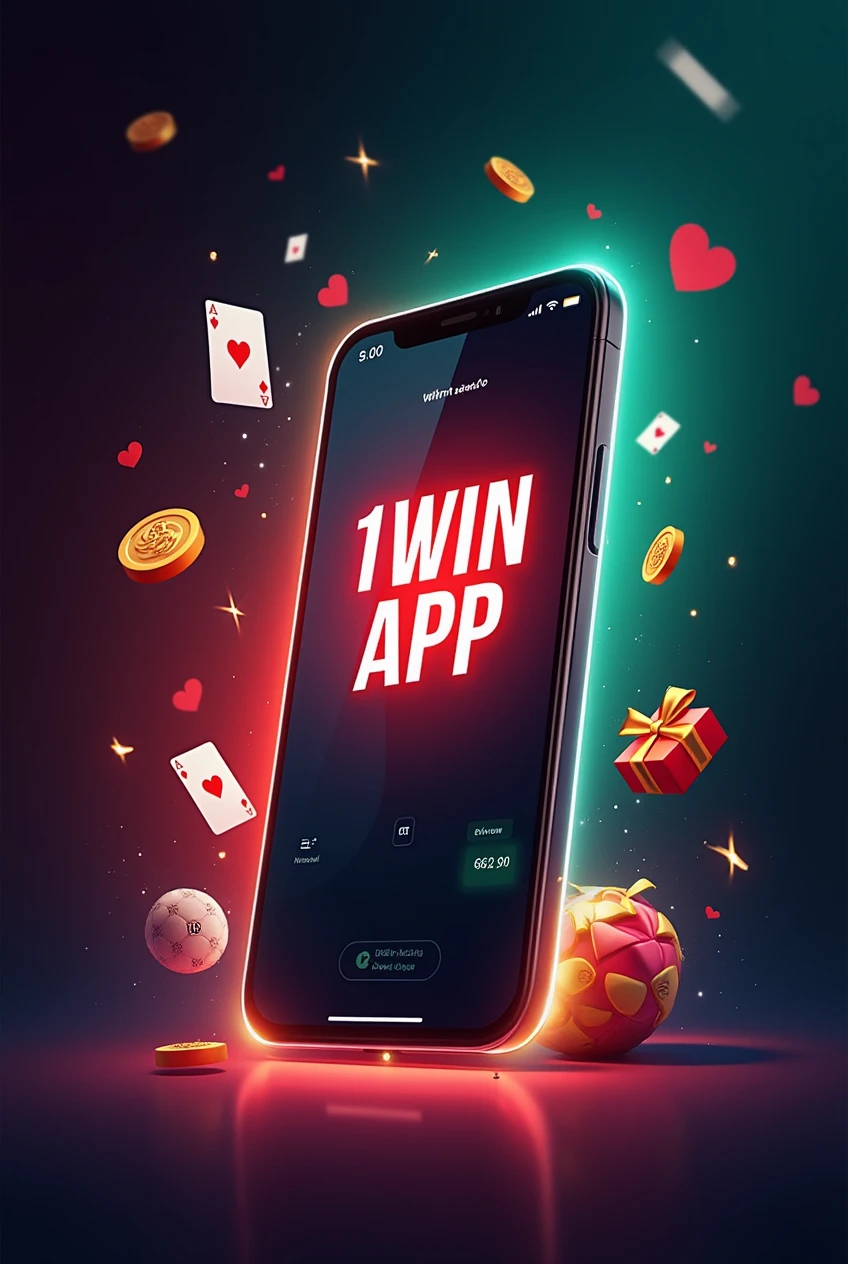 1win app on smartphone